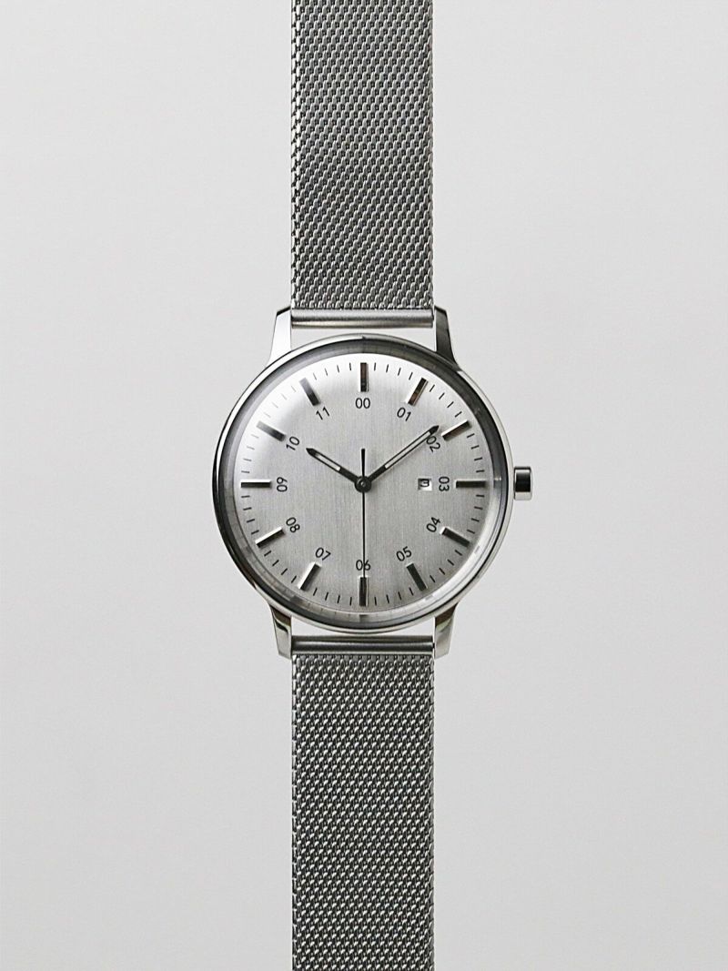 SK01 1970 / SS SILVER MIRROR FINISH / SILVER INDEX DIAL / SILVER MESH